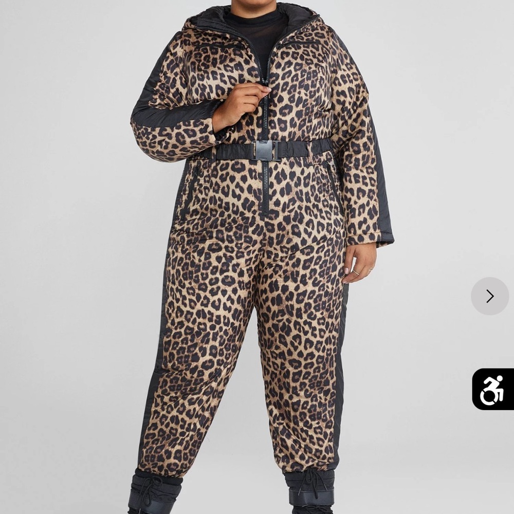 Leopard Print Ski Suit size 14